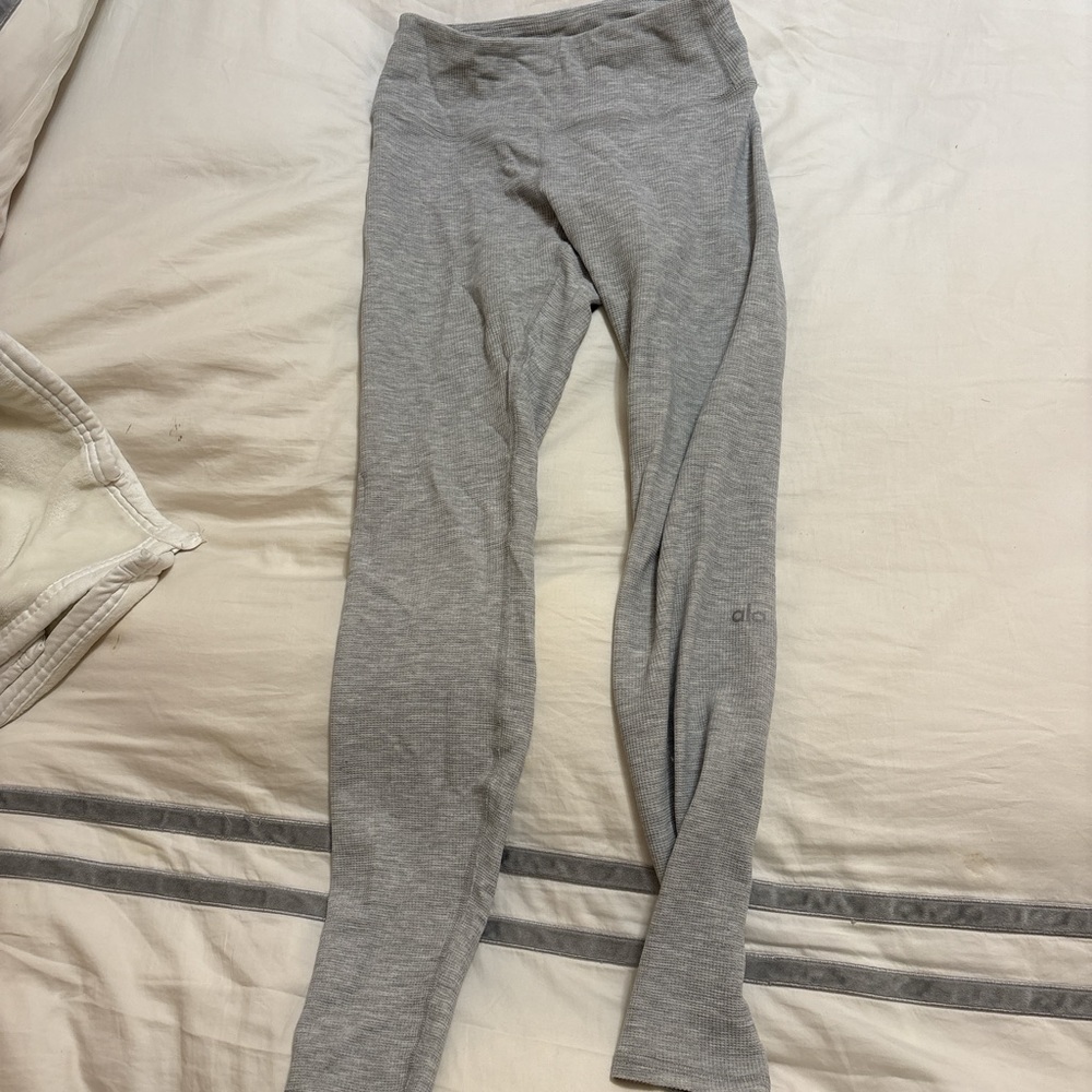 ALO Yoga waffle knit Gray Leggings